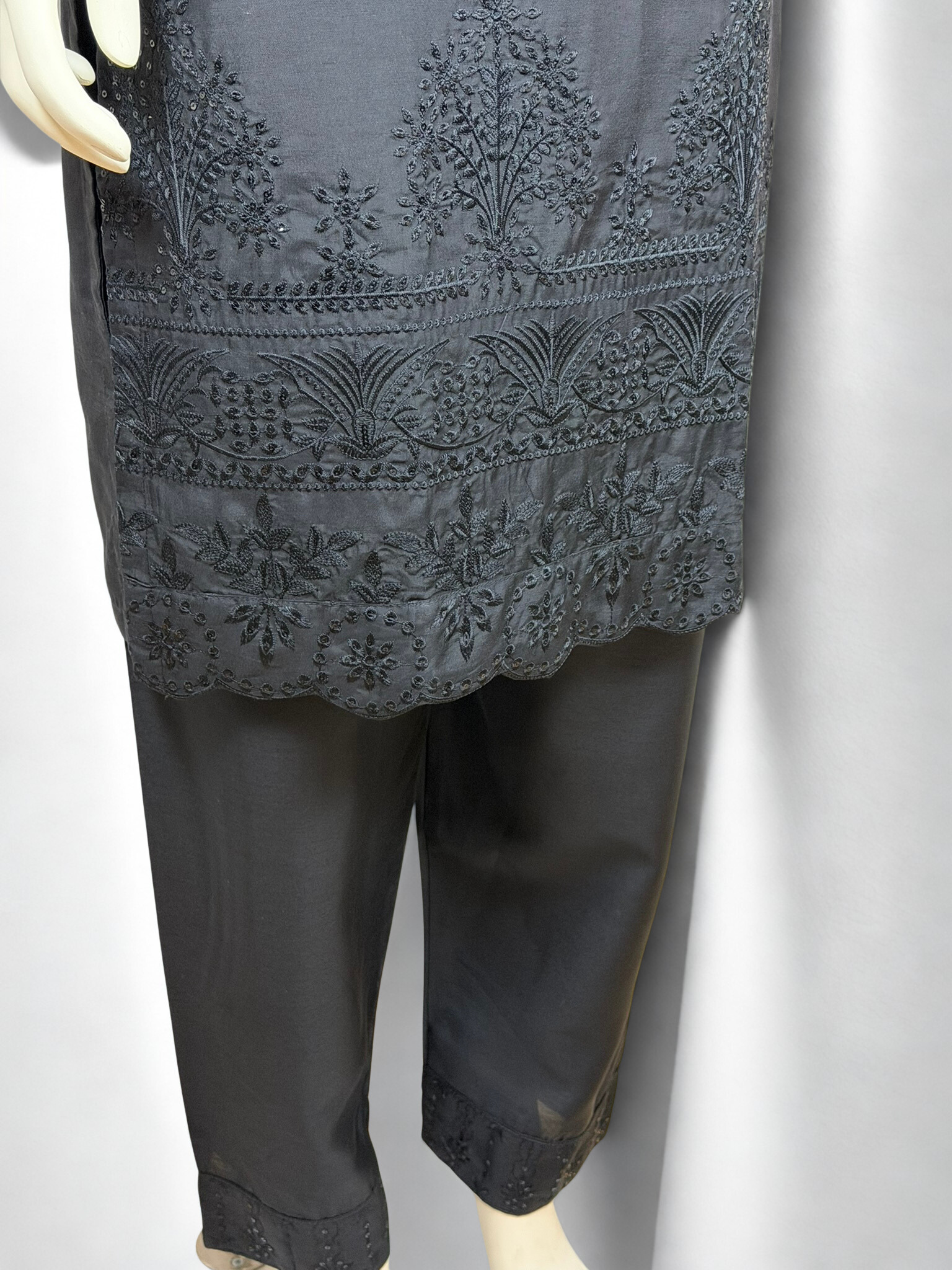 3 Piece Viscose Suit-Embroidered