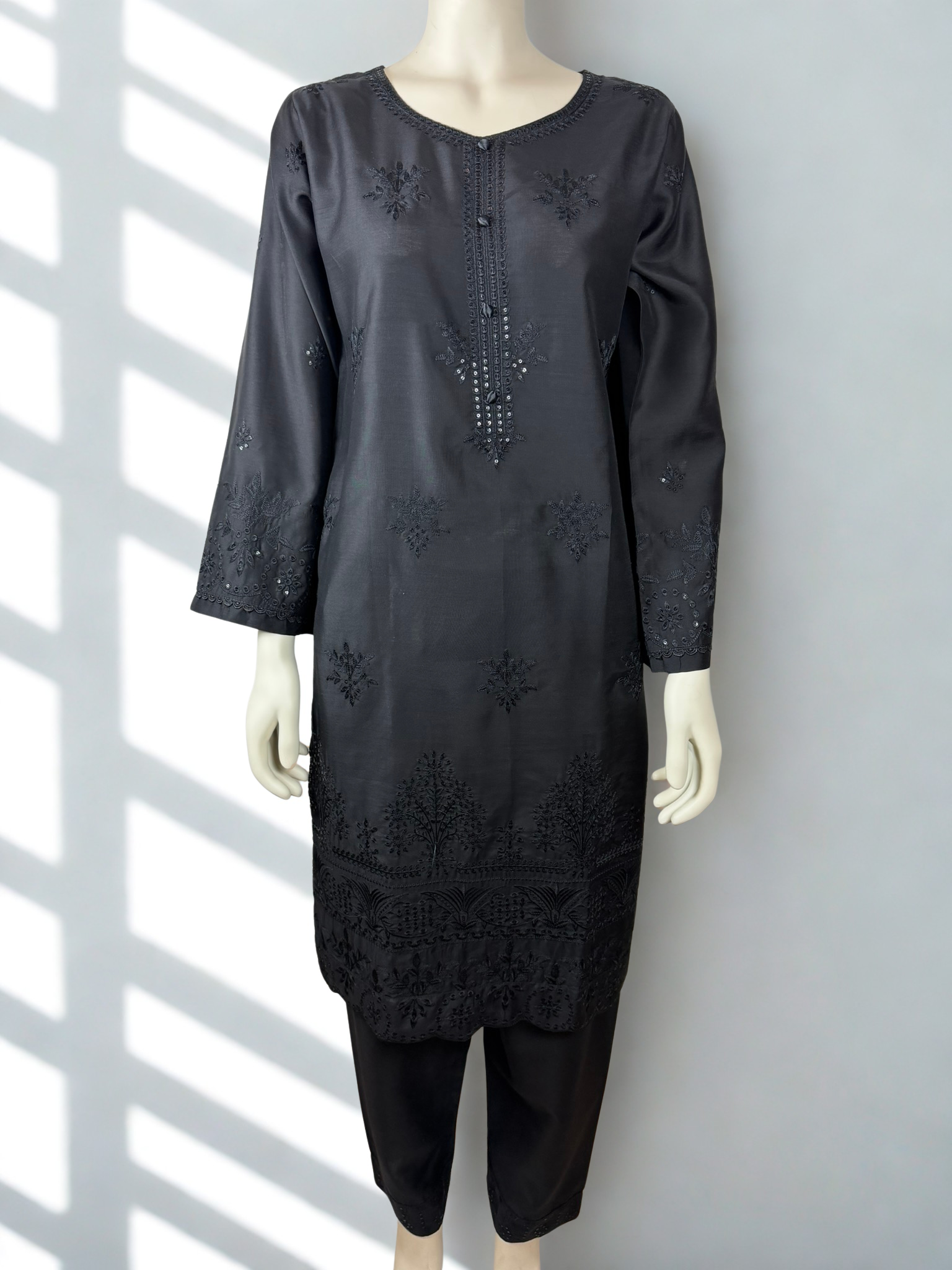 3 Piece Viscose Suit-Embroidered